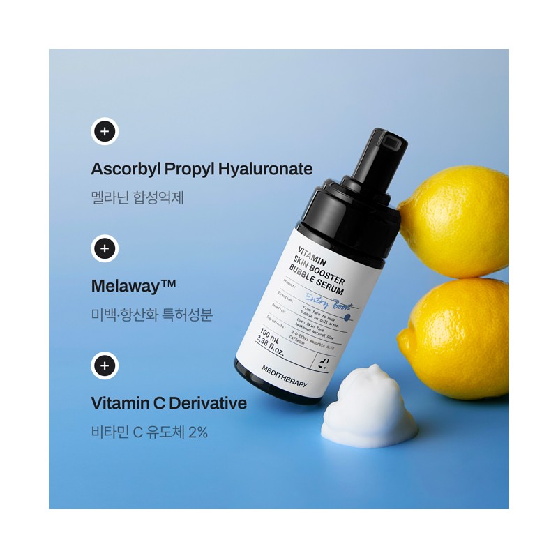 Meditherapy Vitamin Skin Booster Bubble Serum Tone Dark Spots Whitening