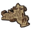 USA New York State Map Wooden Magnet Souvenir Fridge Magnet