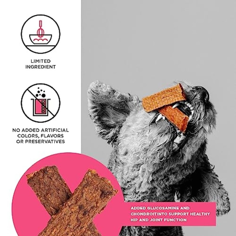 BIXBI Liberty Functional Healthy Hip And Joint Dog Jerky Treats,