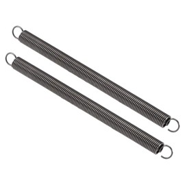 TOP-VIGOR 2Pcs Extension Compressed Spring, 1.2mm Wire Dia, 10mm OD, 150mm Free Length Durable Steel Compression Springs, Small Dual Hook Extended Tension Springs