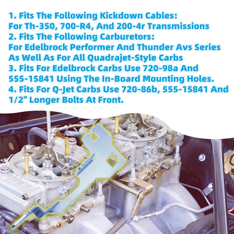 Throttle Cable & Kickdown Cable Bracket - Fits for Edelbrock
