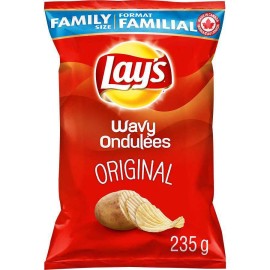 PepsiCo Lay's Wavy Original Chips 235g/8.3 oz., {Imported from Canada}