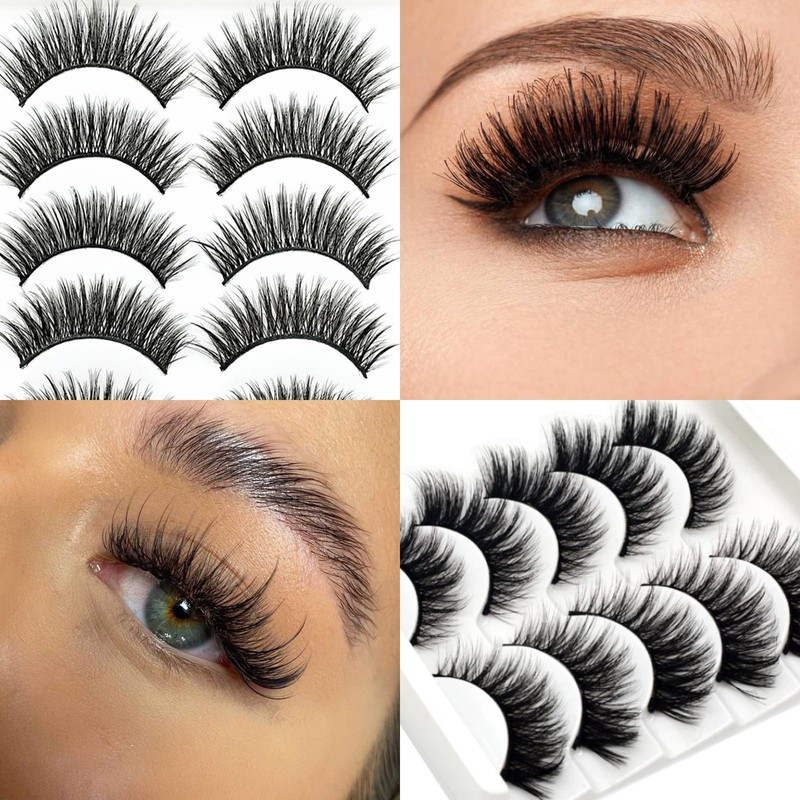 TYXHXTF Eyelashes 10 Pairs - Natural Look Lashes for Cat