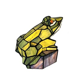 Chloe Lighting Naveen Tiffany-Style Animal Stained Glass Accent Lamp 9.5" Height