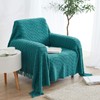 KASYLAN 100% Acrylic Knitted Throw Blanket Textured Solid Soft Decorative