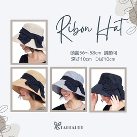 [FARFADET] [ファルファデ] ストロー ハット つば広 日よけ レディース 調節可 リボン 折りたたみ スカラハット 帽子 大きい 春 夏 防止 軽量 日除け 日焼け 止め カジュアル 農作業 旅行 おしゃれ 母の日 プレゼント おかあさん ママ ギフト 用 灰色 グレー gry (グレー)