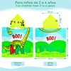 QILZO Kids Dinosaur Hooded Towel 60x60cm Beach Pool Towel Poncho