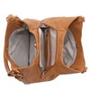 Light-weight 3 Compartment Faux Leather Medium Hobo Bag (Tan)