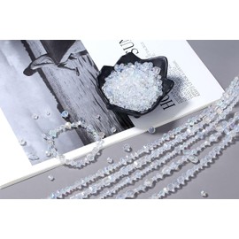 LAIDANLA 800PCS Glass Beads AB Color Crystal Beads Assorted Crystal Beads with Container Box for DIY Necklace Bracelet Earring Jewelry Making