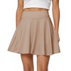 Afibi Women's Casual Basic Versatile Flared Pleated Mini Skater Skirt