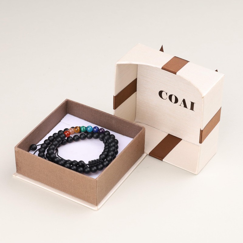 COAI Matte Onyx Obsidian Chakra Necklace, matte onyx, matte onyx