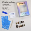 TENPAL Handmade Press On Nails With Tools Kit,Handmade 3D Floral