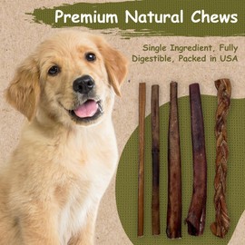 Top Dog Chews 12" Premium Bully Sticks - All Natural, Long Lasting, Dog Treats, Roasted Beef (12 Inch Pack of 25)