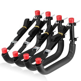 Heavy Duty Garage Storage Hooks, 33cm Arm Large Wall Mount Hanger with EVA Protector, Garage Racks & Organizer for Ladders, Folding Chairs, Kayak, Surfboard, Garden Tool (24cm x 33cm, Pack of 4)