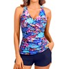 Women Tankini Swimsuits with Shorts - Two Piece Tummy Control