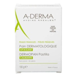 A-Derma Dermopan Barra Dermatológica Calmante 100g – Jabón Sin Jabón para Piel Sensible