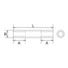 Mizumoto B-1561 Stainless Steel Pipe Nut, Total Length 2.0 inches
