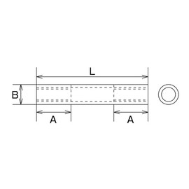 Mizumoto B-1561 Stainless Steel Pipe Nut, Total Length 2.0 inches (50 mm)
