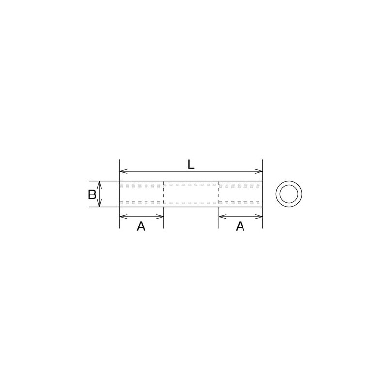 Mizumoto B-1561 Stainless Steel Pipe Nut, Total Length 2.0 inches