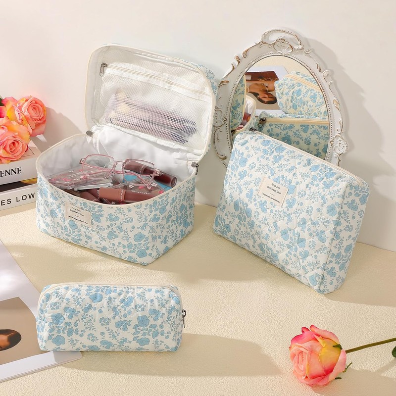 GWMWON 3 Piezas De Cosmetiqueras Estampadas Exclusivas Para Maquillaje