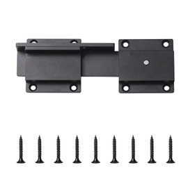 Flip Gate Latch Lock with Padlock Hole, 4mm Heavy Duty Flip Gate Door Latch Lock Aluminum Gate Latch for Wooden Fence Outdoor Doors, Metal Gates, Wooden Fences, Barn Doors, Garages, Yards