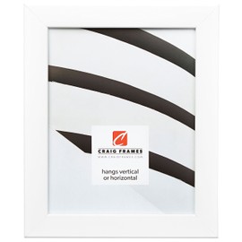 Craig Frames 26267 8.5 by 11-Inch Picture Frame, Smooth Wrap Finish, 1.26-Inch Wide, White Satin