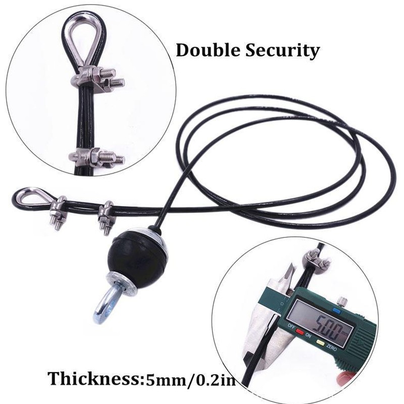 Pulley Cable Steel Wire 5mm Thick 220.5lb Load Bearing Easy