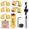 8PCS 8mm Hidden Brass Barrel Hinges with 8mm Drill Bit