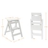 Folding Step Stool Step Ladder 3 Tier, Multi-Functional Folding Solid
