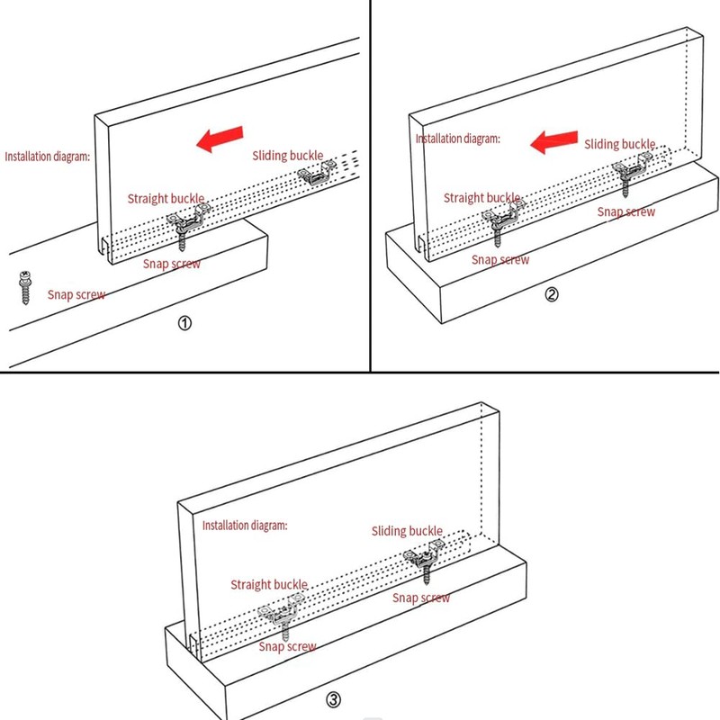 UtySty 20 Pack Furniture Panel Connector Bracket Invisible Slide-on Screw