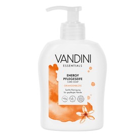 VANDINI Energy Liquid Soap Dispenser with Orange Blossom Fragrance 300 ml - Made in Germany Dispenser Soap Vegan - Hand Soap Liquid Cleans Gently - Hand Wash Soap for Nourished Hands - Hand Soap