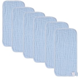Norinori Baby Muslin Cloths Muslin Squares 6Pack - Burp Cloths hanky Washcloths 100% Cotton Super Soft and Absorbent Large 20''x10'' Newborn Essentials for Boys Girls Gift 6 Layers Machine Washable