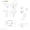 GOTOH NEW Gotoh SG360-20 MG L3+R3 Locking Tuning Keys LARGE