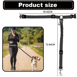 XURJUMI Hundegurt fürs Auto - Verstellbarer Anschnallgurt - Sicherheitsgurt mit Rückdämpfung für alle Hunderassen & Autotypen