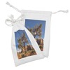 Lunarable Landscape Fabric Pouch Set of 2, Old Tree Under