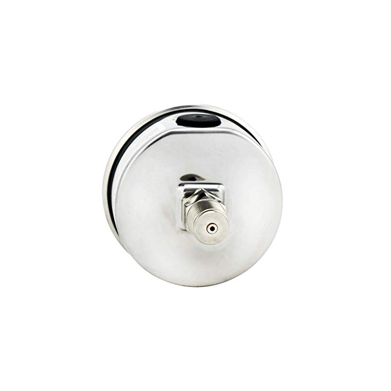 2" Pressure Gauge, Stainless Steel Case, Chrome Plated Brass Connection,