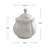 WAIT FLY Vintage Embossed Ceramic Sugar Bowl with Lid, Sugar