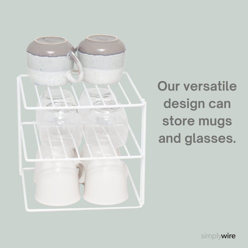 simplywire – 3 Tier Plate Rack - Kitchen Cupboard Organiser
