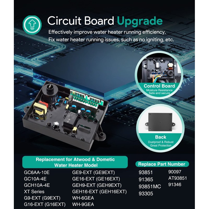 91365 Circuit Board Kit for Water Heaters - Use with