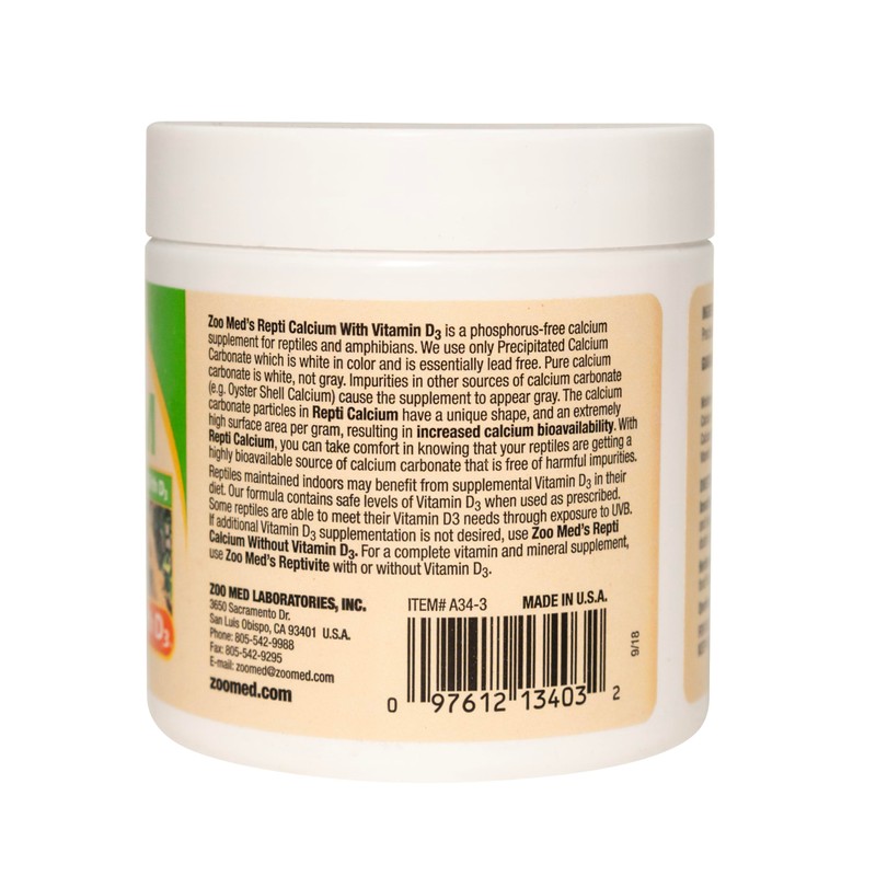 Zoo Med Repticalcium with D3 3 oz.