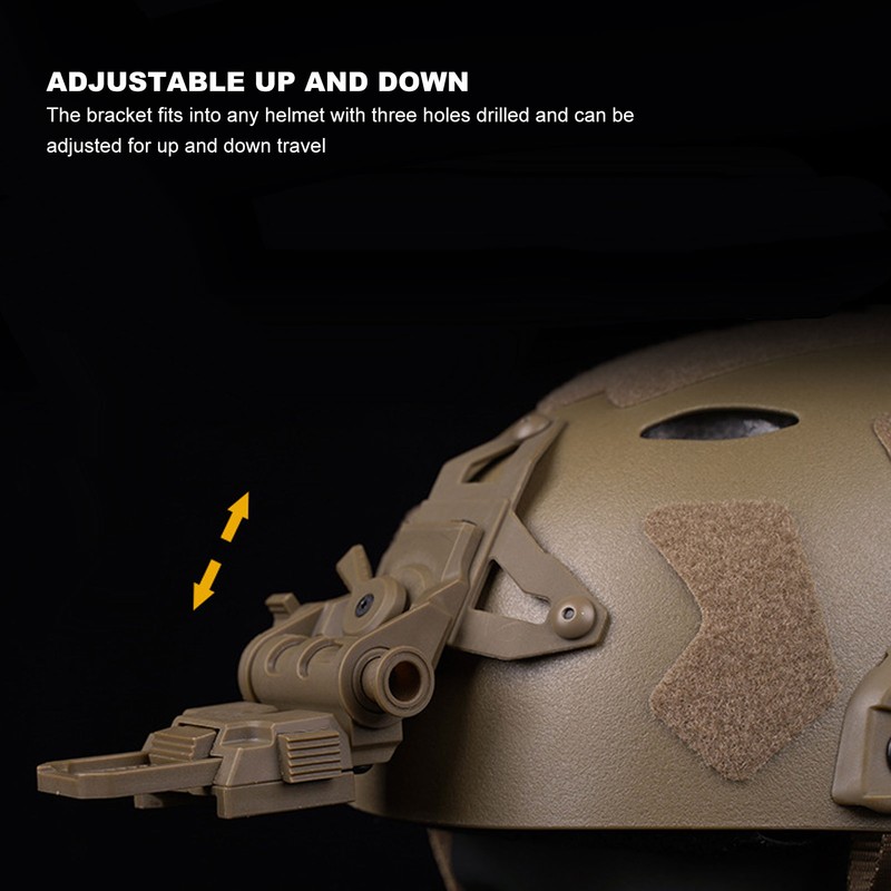 Night Vision Helmet Mount Foldable Adjustable Simple Operation Wide Compatibility