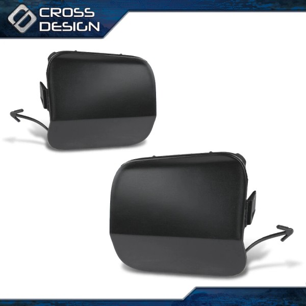 CROSSDESIGN Front Bumper Tow Hook Eye Cover Cap Pair Fit