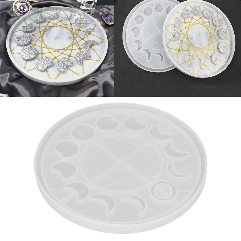 Moon Phase Tray Mold Lunar Eclipse Crescent Epoxy Resin Casting