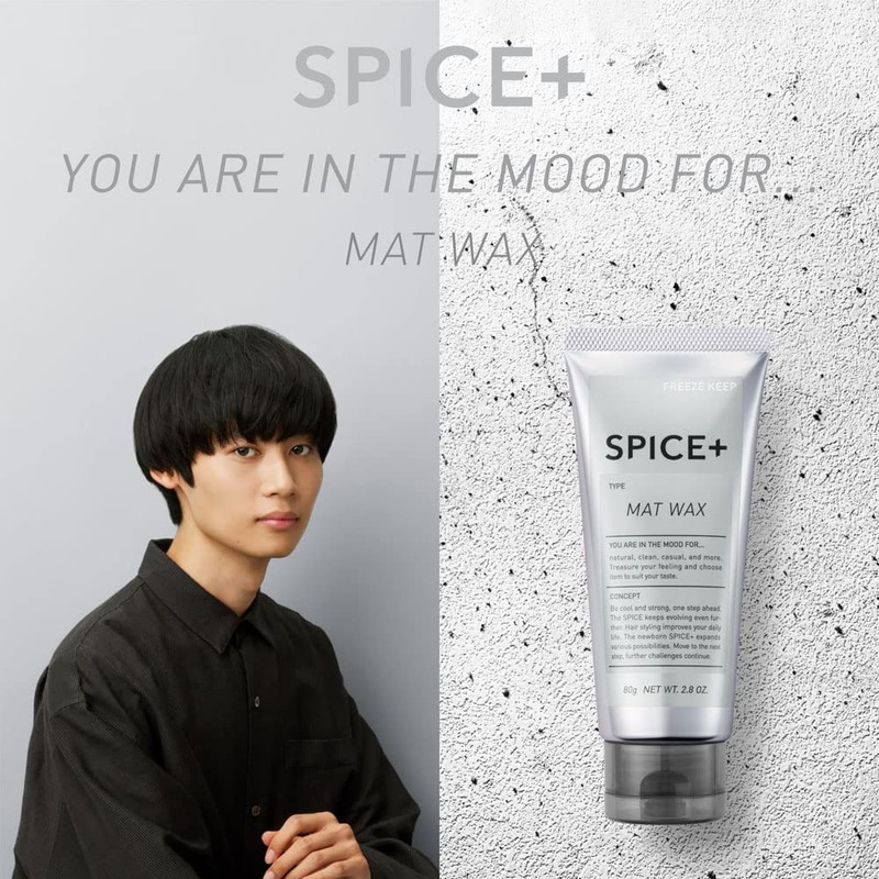 SPICE+ Matte Wax Hair Wax, Green Apple Scent, 80g (x1)