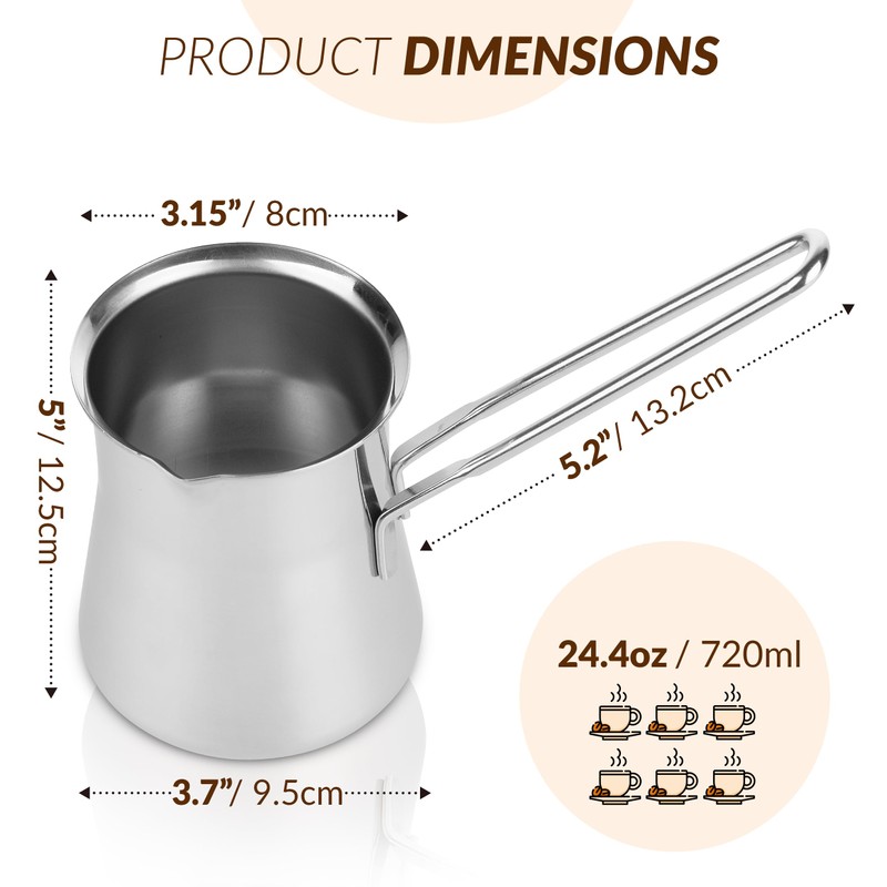 Quality Turkish Coffee Pot - Turkish Coffee Maker, Chai Pot,