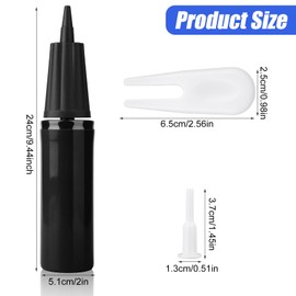 PEUTIER Exercise Ball Pump Kits, Hand Air Pump for Inflatables Ball with 10pcs Short Plugs & 2pcs Plug Pullers Yoga Ball Inflator Pump Accessories