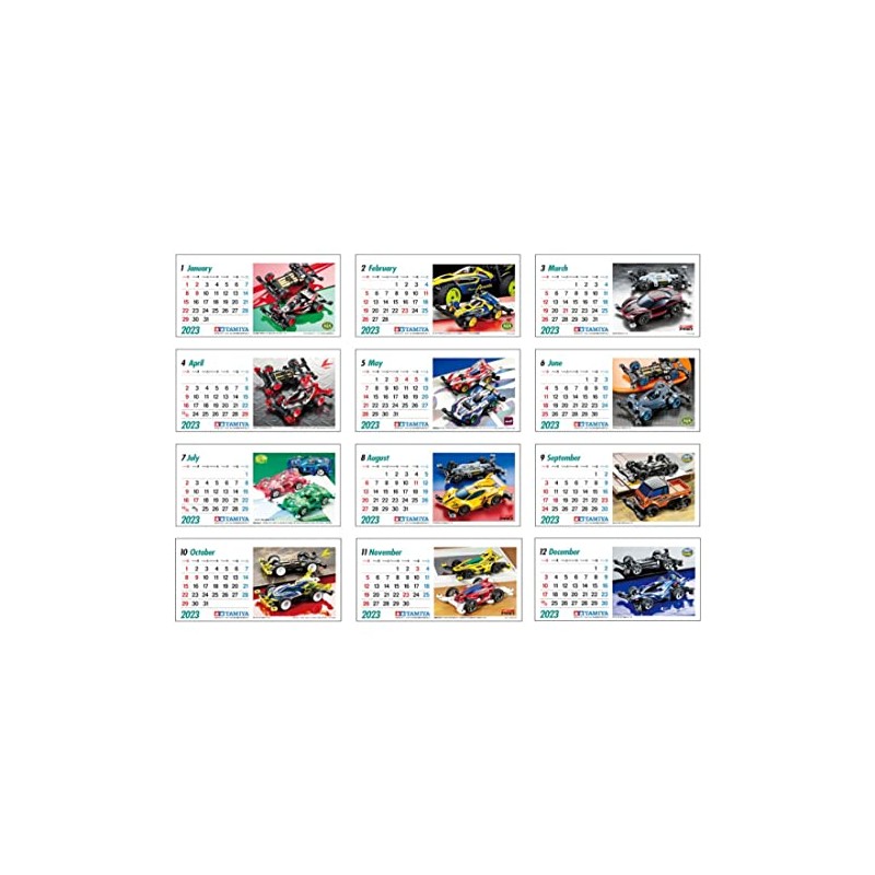 Tamiya 63749 2023 Tamiya Calendar, Mini 4WD