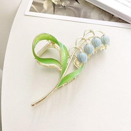 Lily of the Valley Hair Clips, Orchid Hair Clips, Metal Hairpin, Lily Blossom Jaw Clip, Hair Styling Hair Accessories for Thick Thin Hair Clips and Barrettes Claws Hair Styling Accessories
