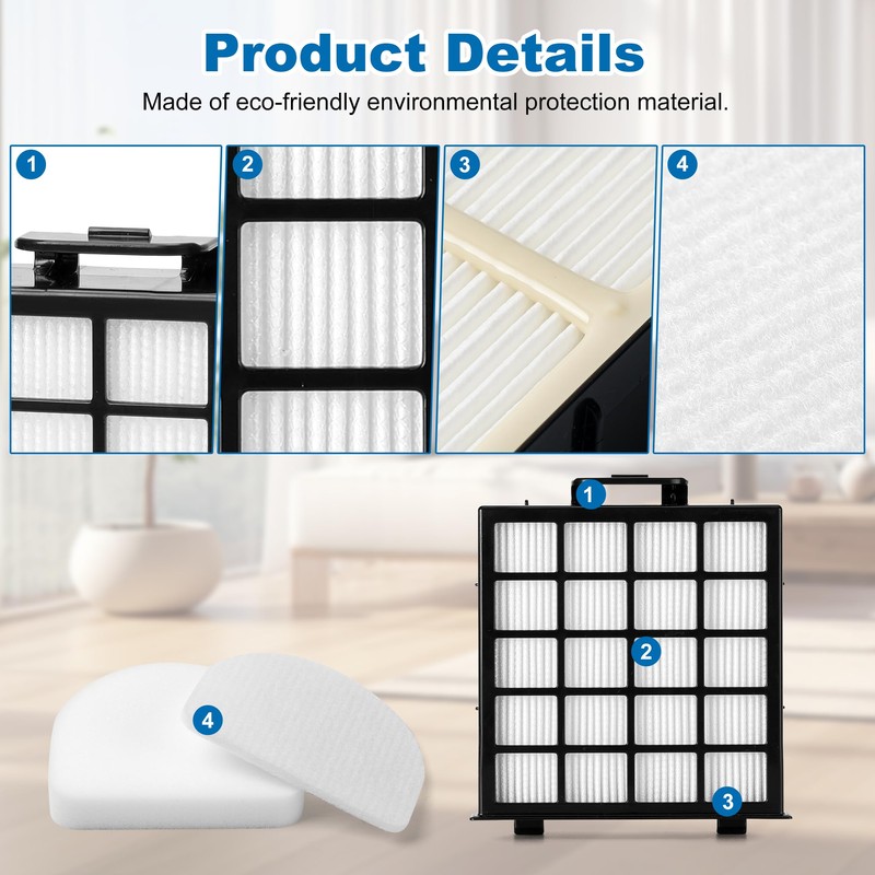 AZ4002 AZ4000 AZ4002W HEPA Filter Replacement Compatible with Shark POWERDETECT