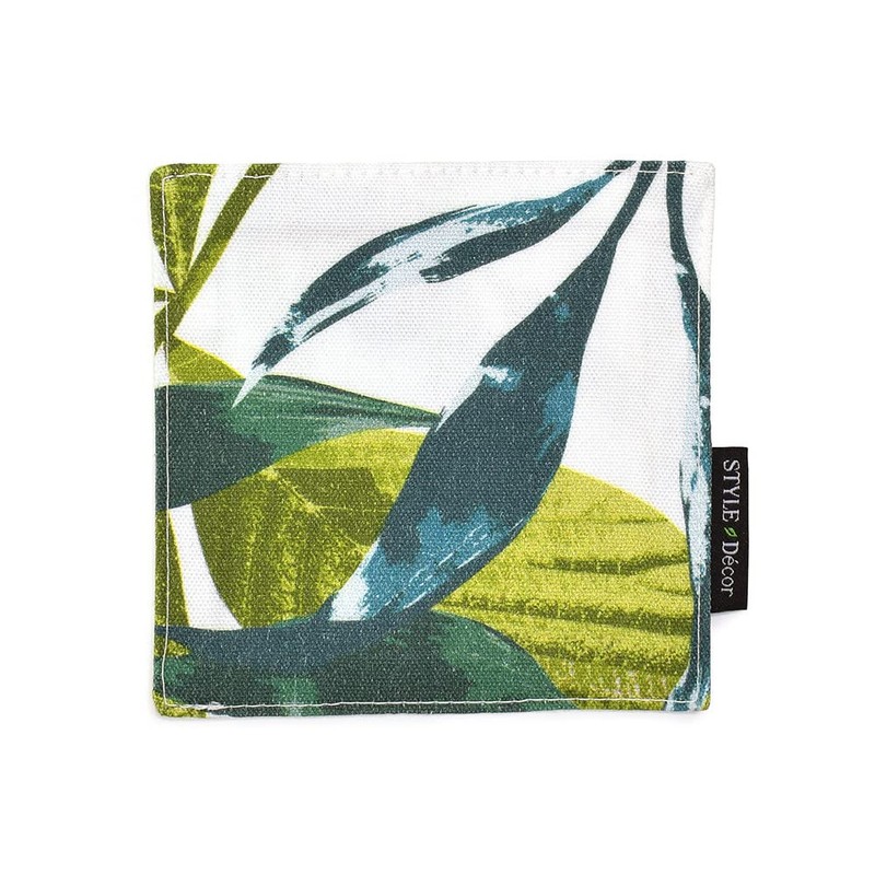 Style Decor W3000820 Coasters Reversible Fashionable Cloth Set of 4
